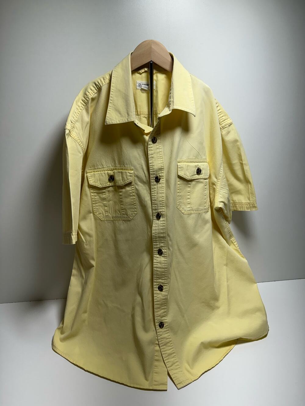 Magellan Outdoors Button Up Shirt Men’s Yellow XL Short Sleeve Camp Core